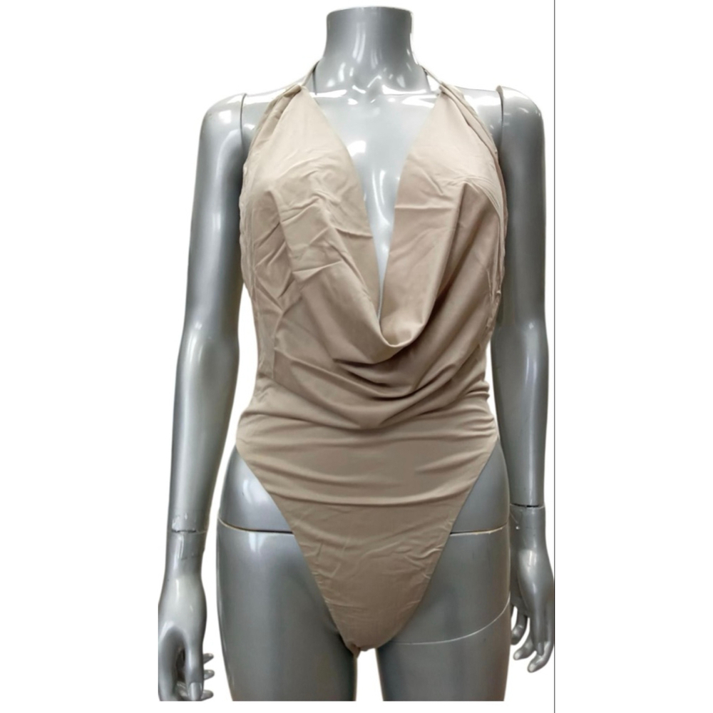 NWT Gauge81 Manaus Bodysuit Draped Bodice size medium in quicksand retails $415 - Picture 10 of 13